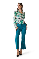 PANTALONE KICK-FLARE NERVATURE DAVANTI