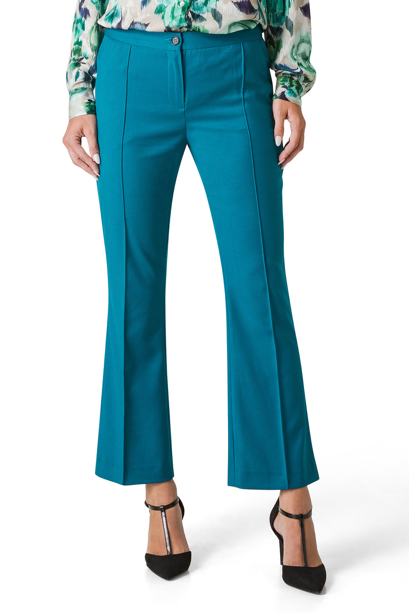 PANTALONE KICK-FLARE NERVATURE DAVANTI