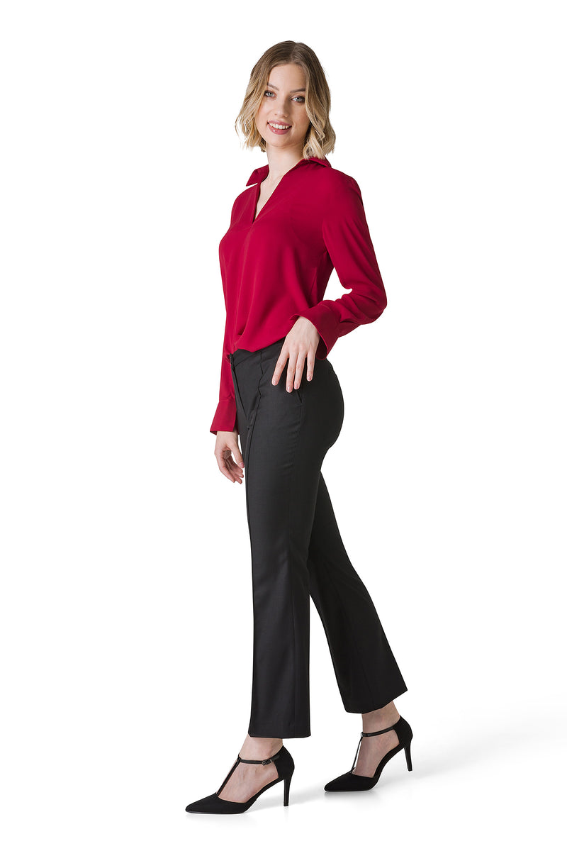 PANTALONE KICK-FLARE NERVATURE DAVANTI