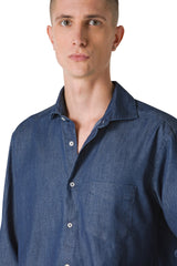 CAMICIA IN DENIM CON TASCHINO