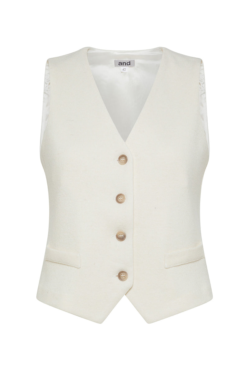 GILET IN TESSUTO WOOL-COTT