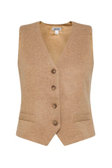 GILET IN TESSUTO WOOL-COTT