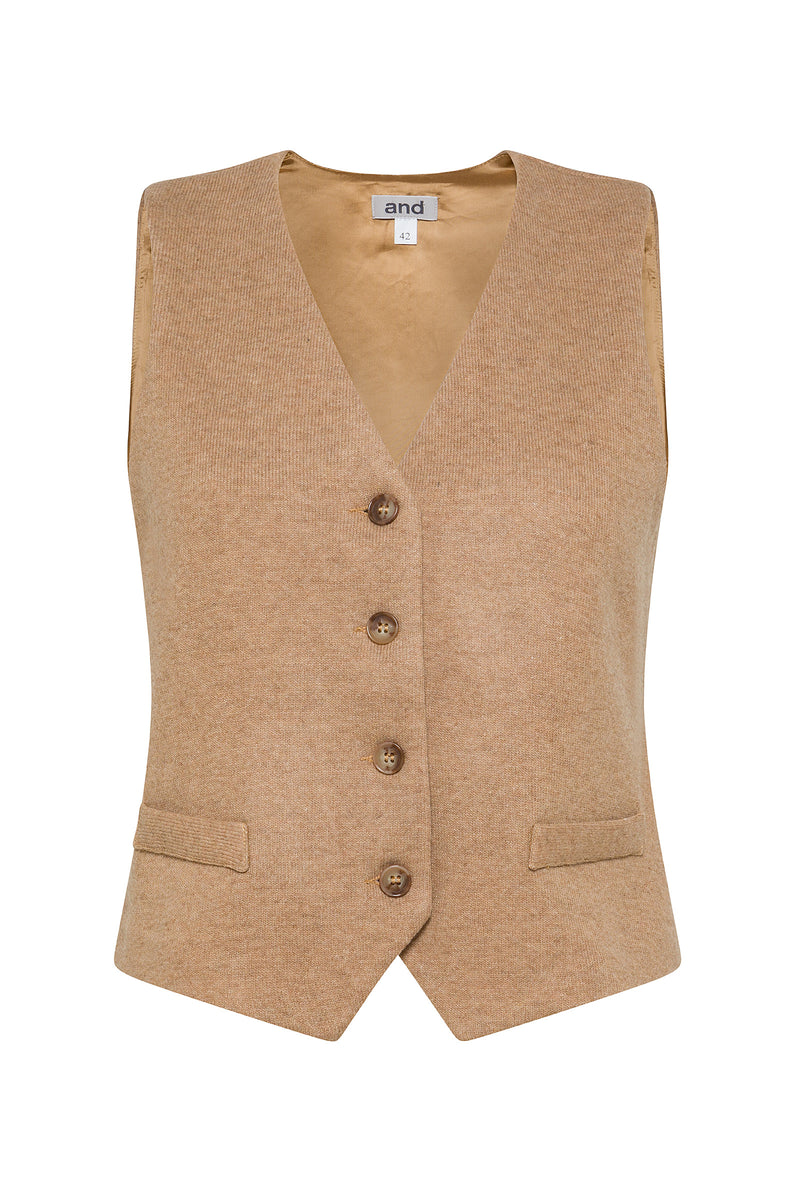 GILET IN TESSUTO WOOL-COTT