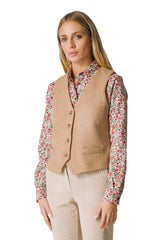 GILET IN TESSUTO WOOL-COTT