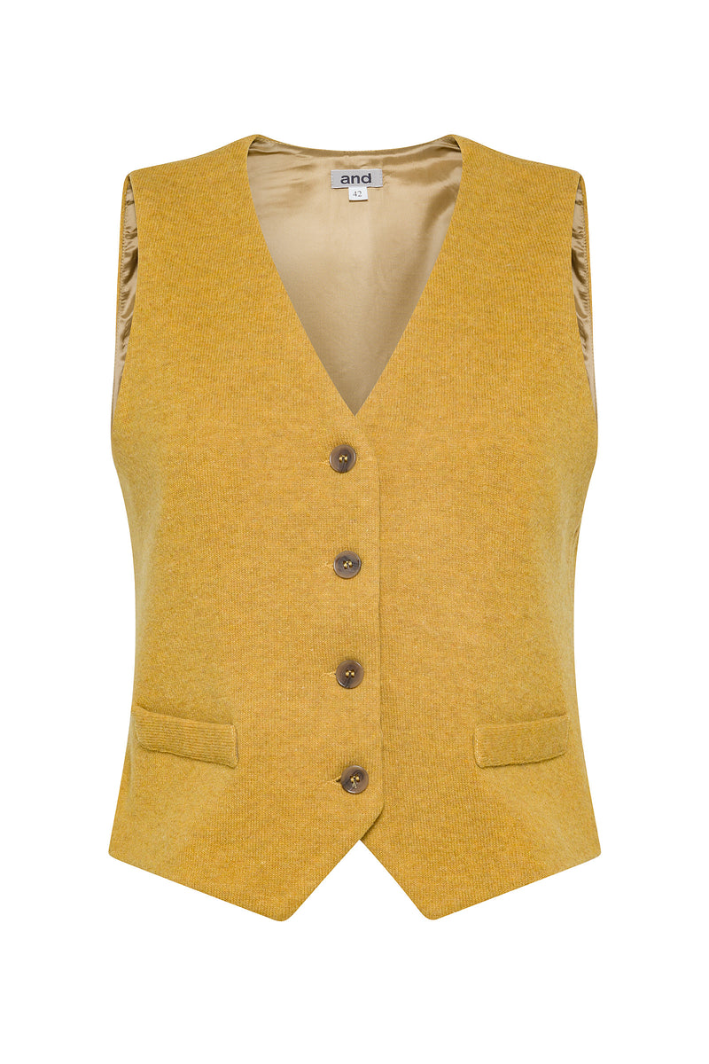 GILET IN TESSUTO WOOL-COTT