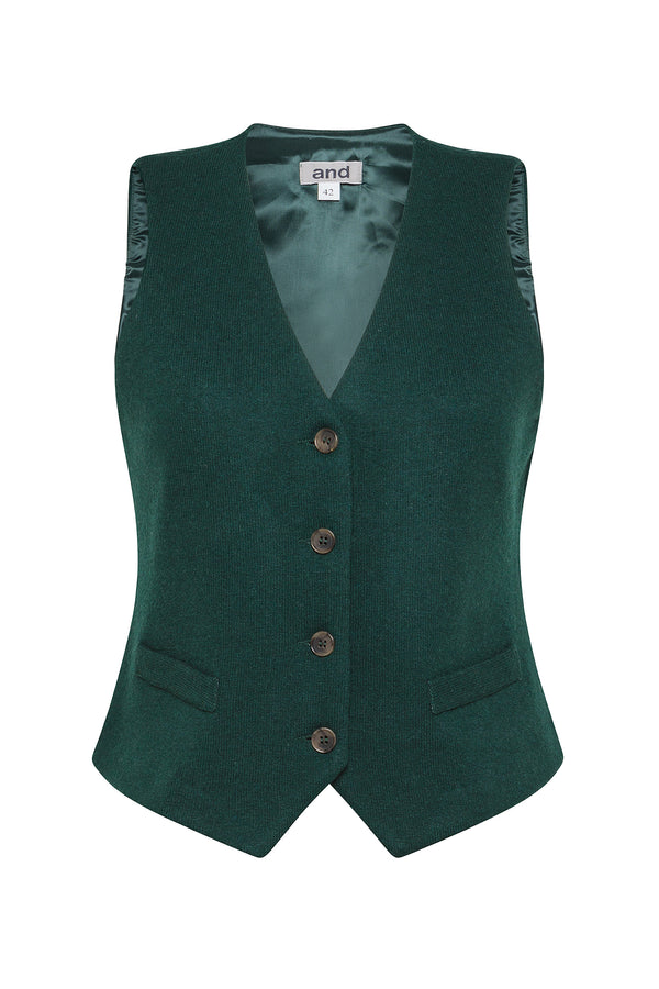 GILET IN TESSUTO WOOL-COTT