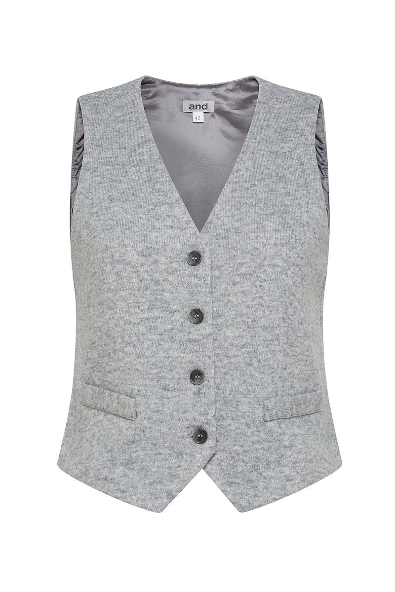 GILET IN TESSUTO WOOL-COTT