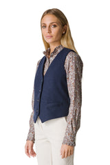 GILET IN TESSUTO WOOL-COTT