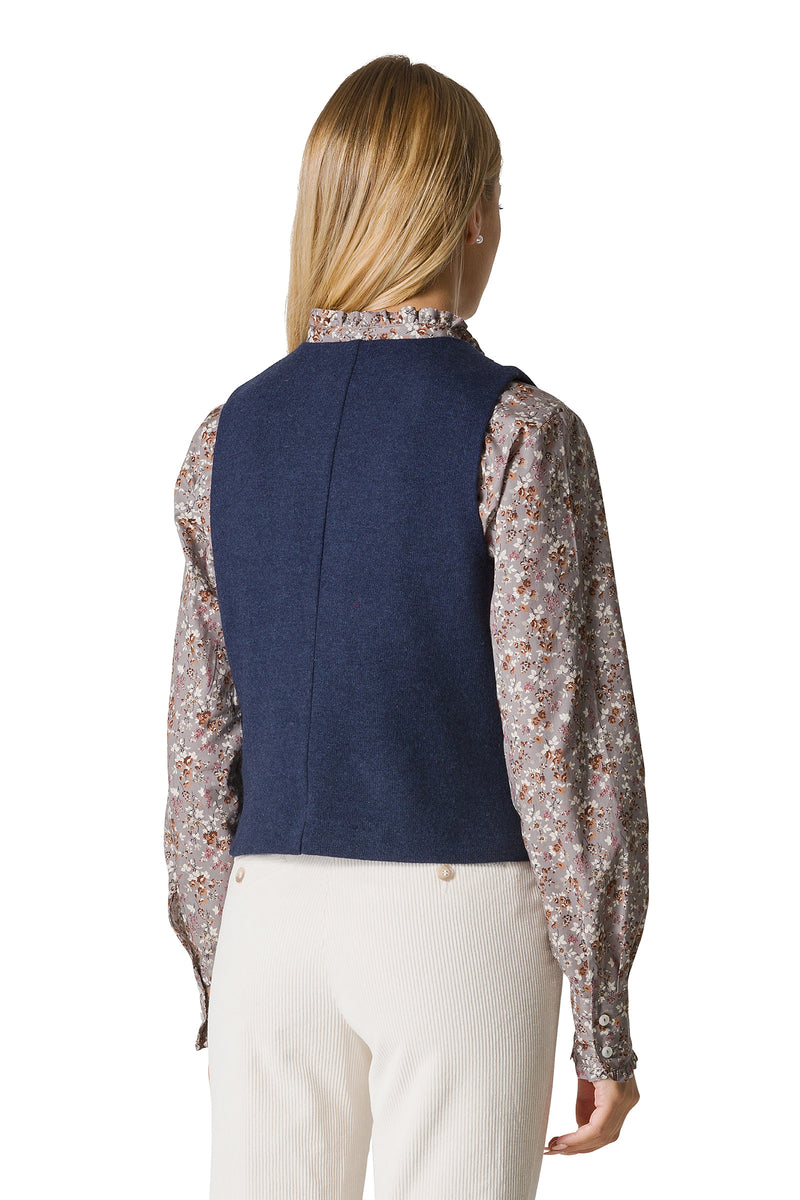 GILET IN TESSUTO WOOL-COTT