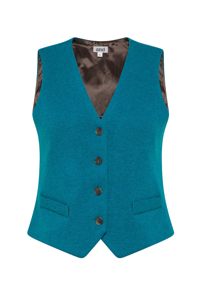 GILET IN TESSUTO WOOL-COTT