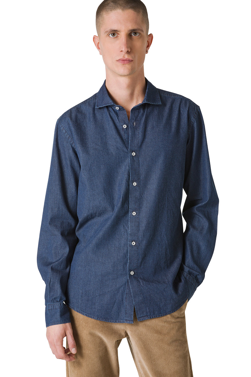 CAMICIA QUADRO DENIM