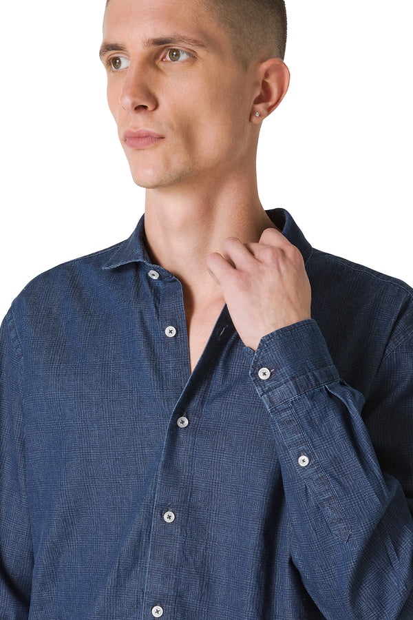 CAMICIA QUADRO DENIM