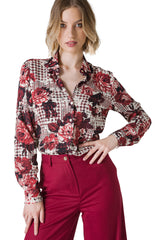 CAMICIA STAMPA ROSE