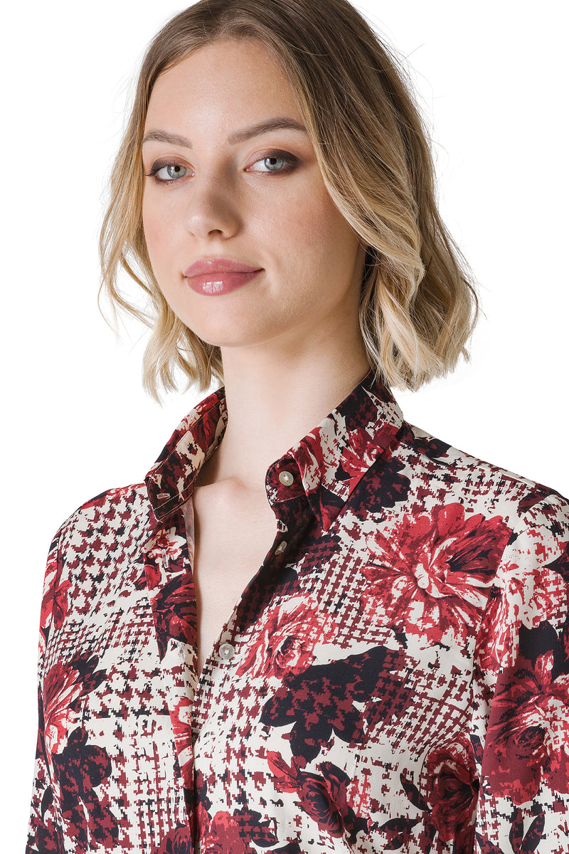 CAMICIA STAMPA ROSE