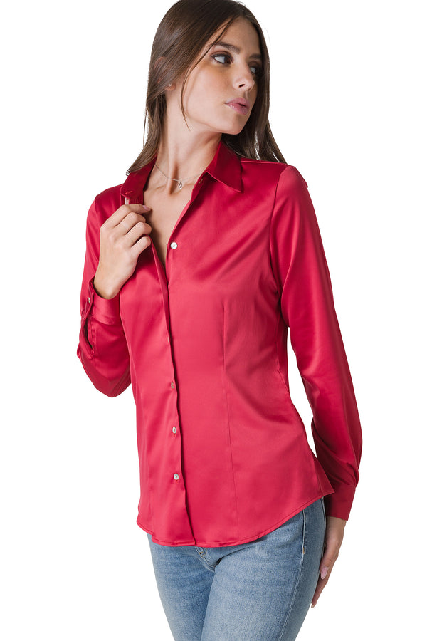 CAMICIA IN RASO STRETCH