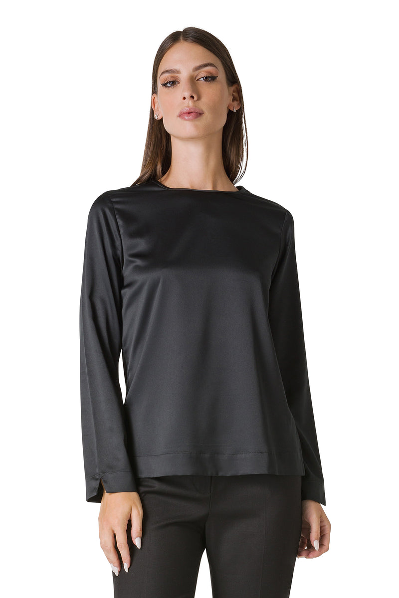 BLUSA IN RASO STRECH