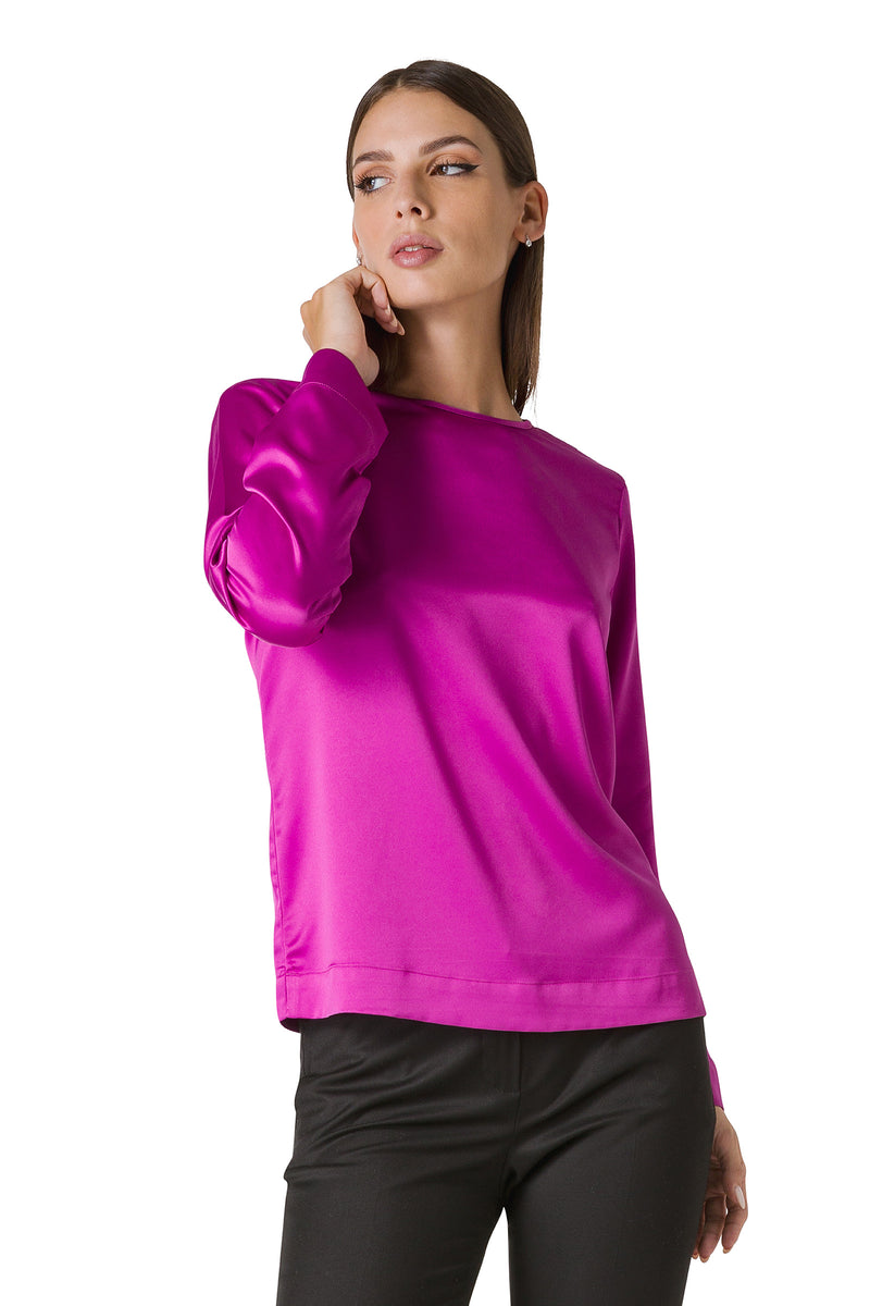 BLUSA IN RASO STRECH