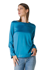 BLUSA IN RASO STRECH