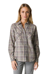 CAMICIA IN FLANELLA DI COTONE A QUADRI