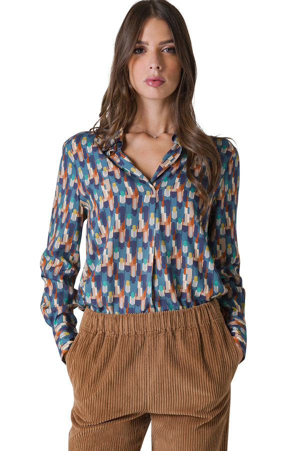 BLUSA STAMPA GEOMETRICA