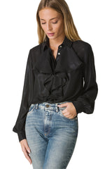 CAMICIA IN GEORGETTE LAMINATA