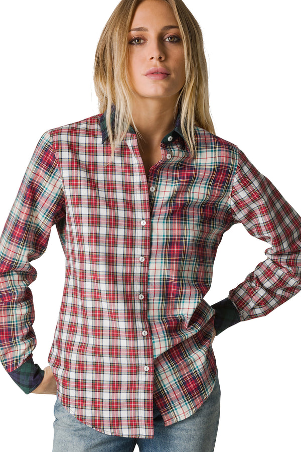 CAMICIA PATCHWORK TARTAN