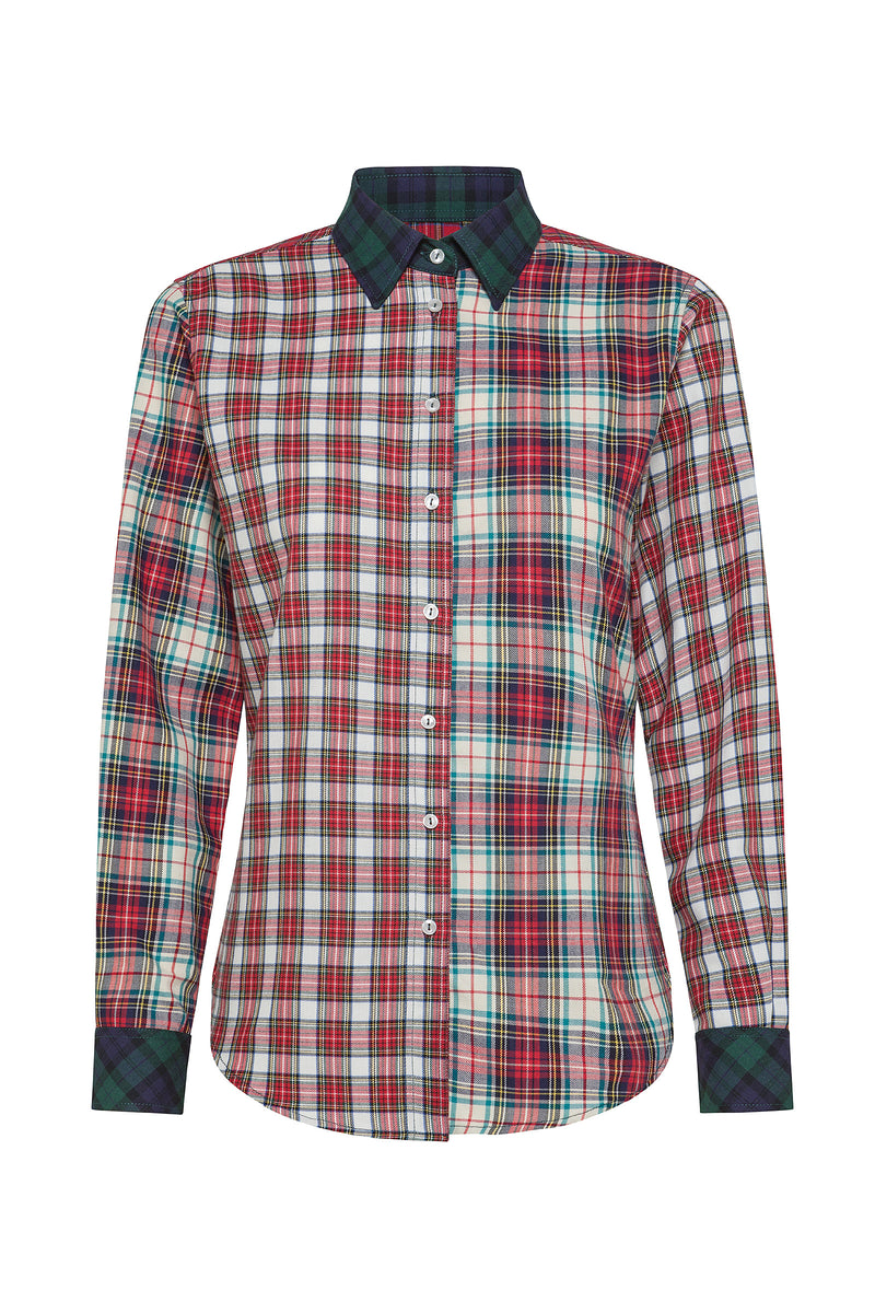 CAMICIA PATCHWORK TARTAN