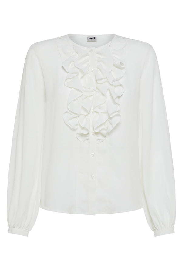 SHIRT WITH RUFFLES ON THE FRONT