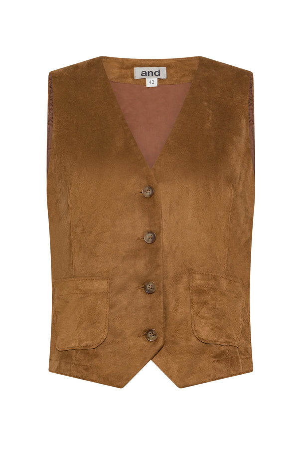 GILET IN ECO SUEDE