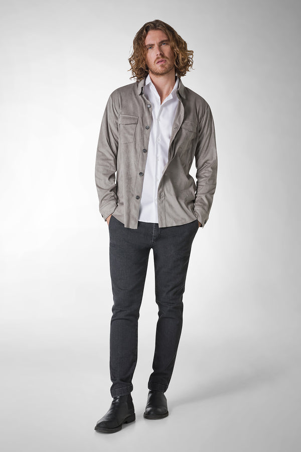 OVERSHIRT IN ECO SUEDE