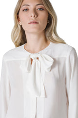 CAMICIA IN CREPE-GEORGETTE CON NASTRO