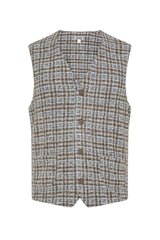 GILET IN JERSEY DAMIER