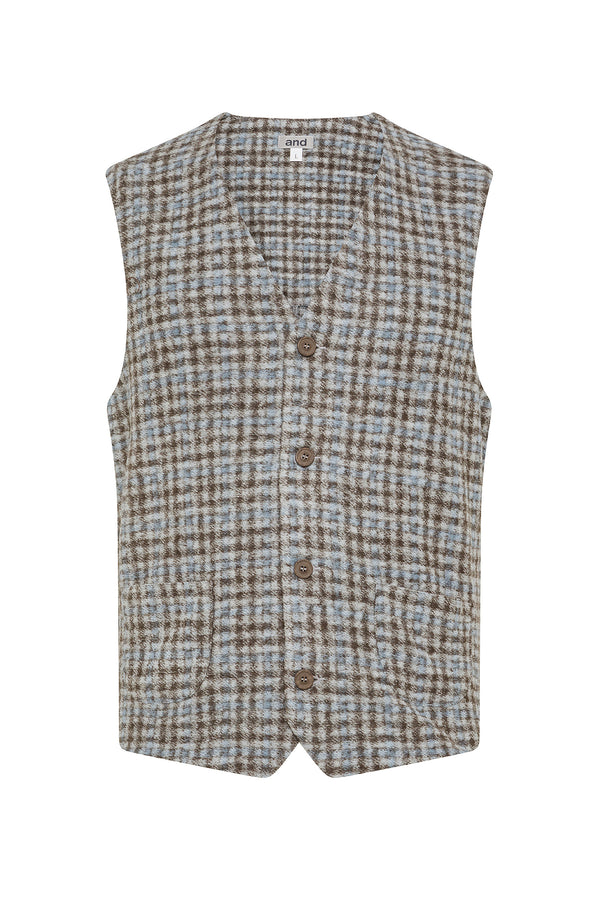 GILET IN JERSEY DAMIER