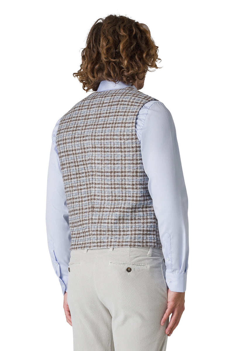 GILET IN JERSEY DAMIER