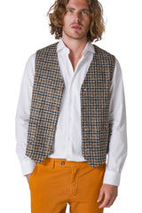 GILET IN JERSEY DAMIER