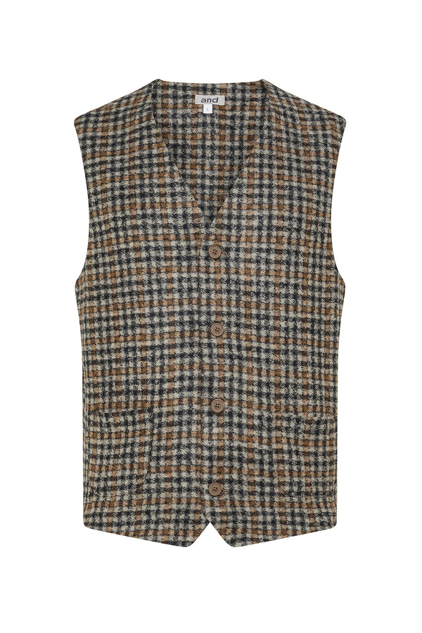 GILET IN JERSEY DAMIER