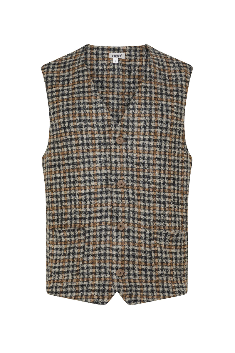 GILET IN JERSEY DAMIER