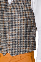 GILET IN JERSEY DAMIER