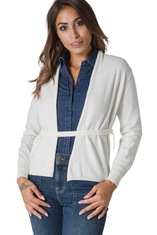 CARDIGAN CON CINTURINO IN VITA