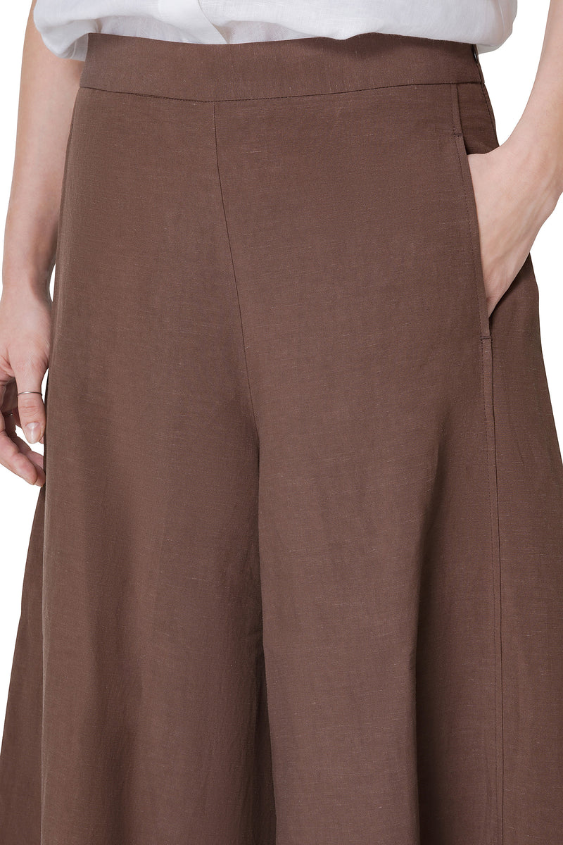 GONNA-PANTALONE IN MISTO LINO