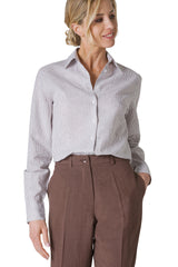 CAMICIA IN MISTO LINO MILLE-RIGHE