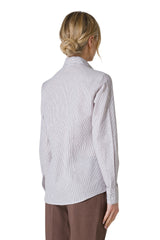 CAMICIA IN MISTO LINO MILLE-RIGHE