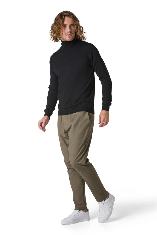 PANTALONE ELASTICO IN VITA CON COULISSE