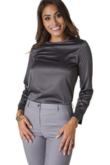 BLUSA IN RASO STRETCH