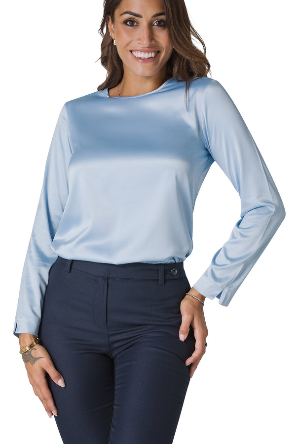 BLUSA MANICA LUNGAGIROCOLLO