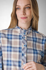 CAMICIA COLLO FASCETTA CON ROUCHES