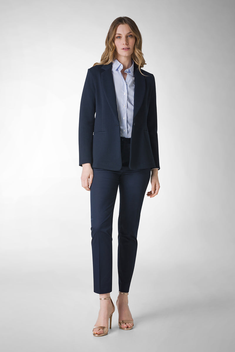 BLAZER IN TESSUTO TECNICO ARMATURATO STRETCH