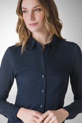 CAMICIA IN POPELINE DI COTONE STRETCH