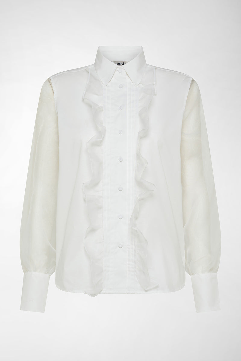 CAMICIA ROUCHES IN ORGANZA