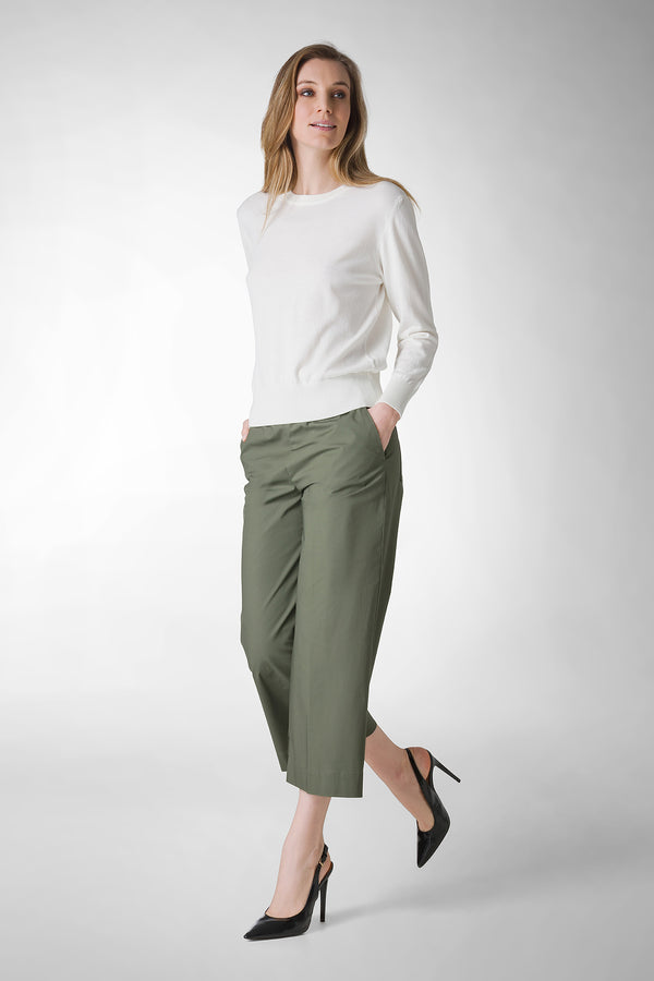 PANTALONE CROPPED ELASTICO DT.TASCHE FRANCESE